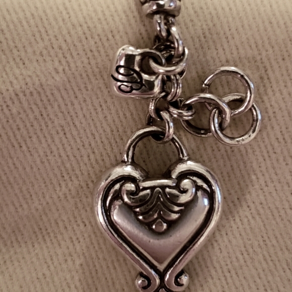 BRIGHTON (Retired) Blair Barrel Link Heart Charm Bracelet - Picture 4 of 6